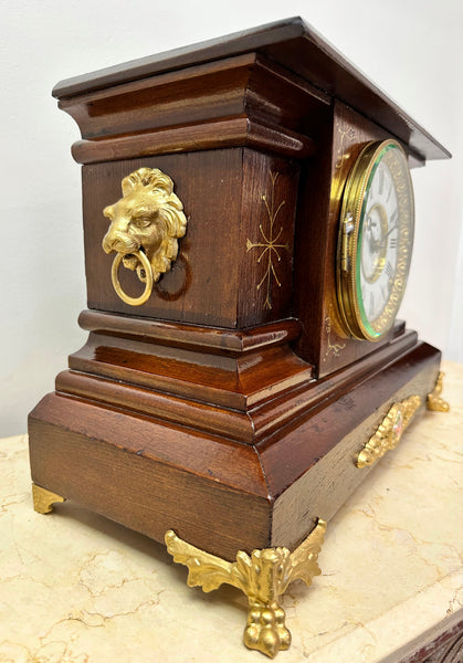 Antique Hammer on Coil Chime Mantel Clock | eXibit collection