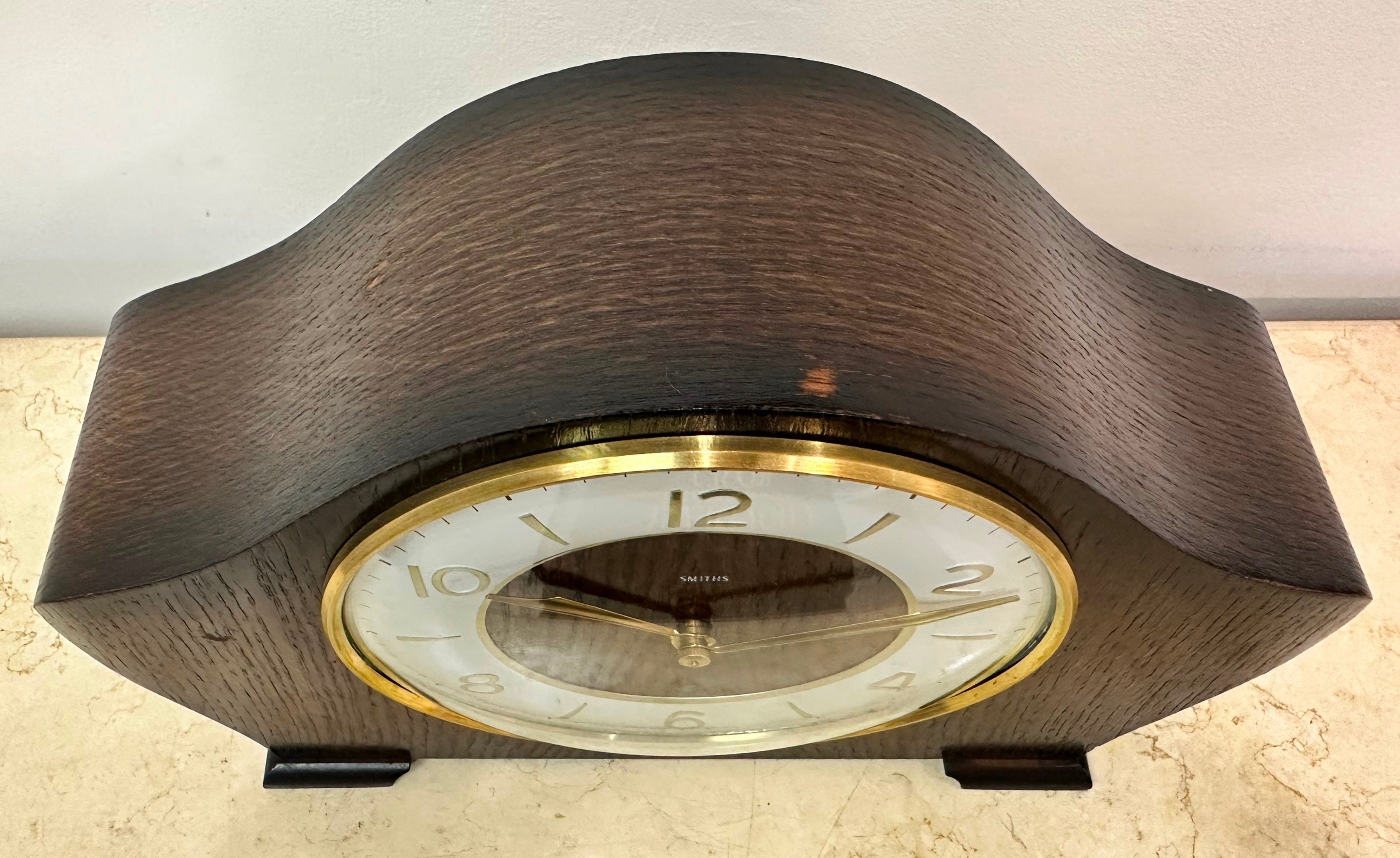 Vintage Smiths Art Deco Hammer on Coil Chime Mantel Clock | eXibit collection