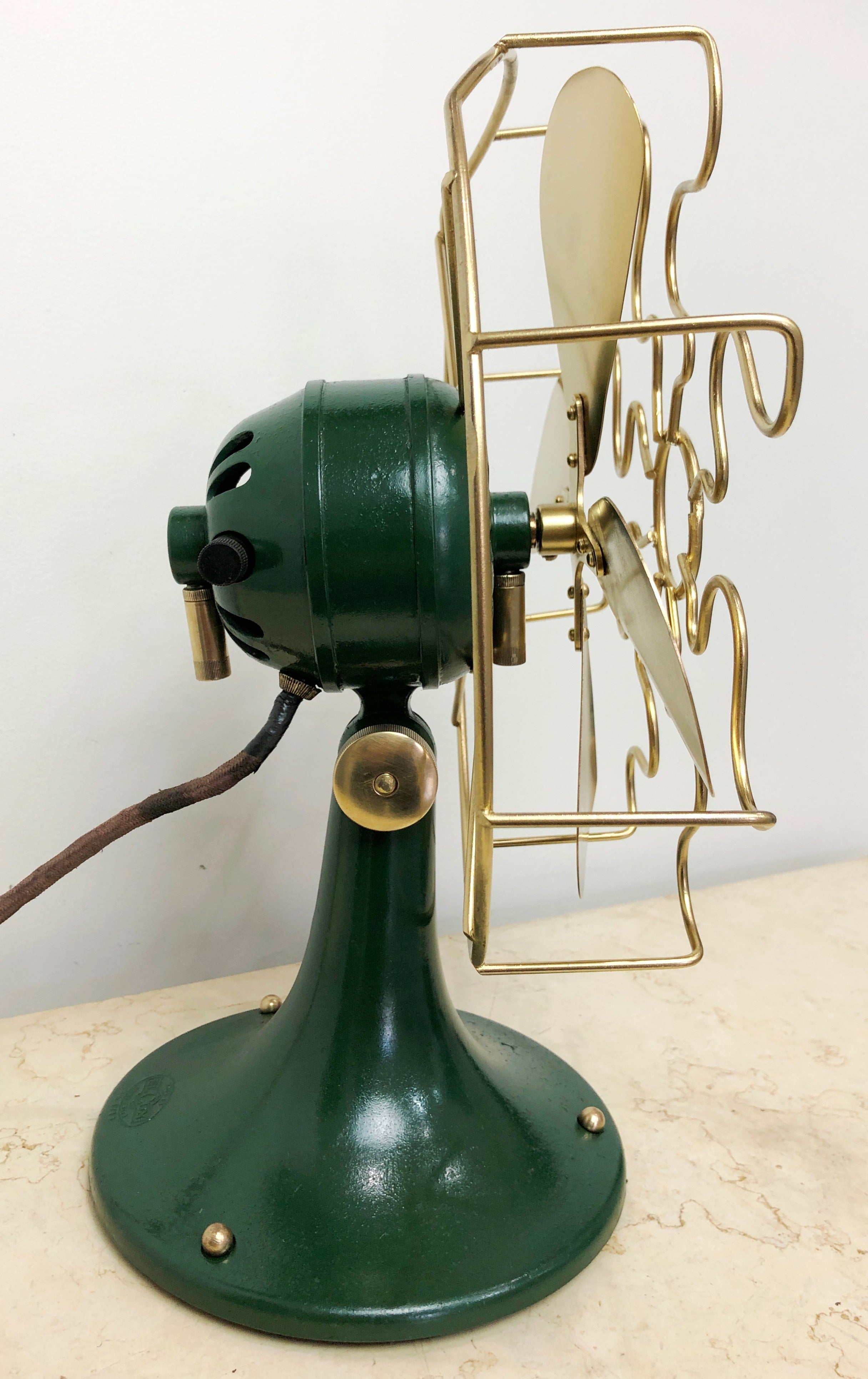 Vintage AUSTRALIAN Cast Iron ELCON Brass Fan | eXibit collection