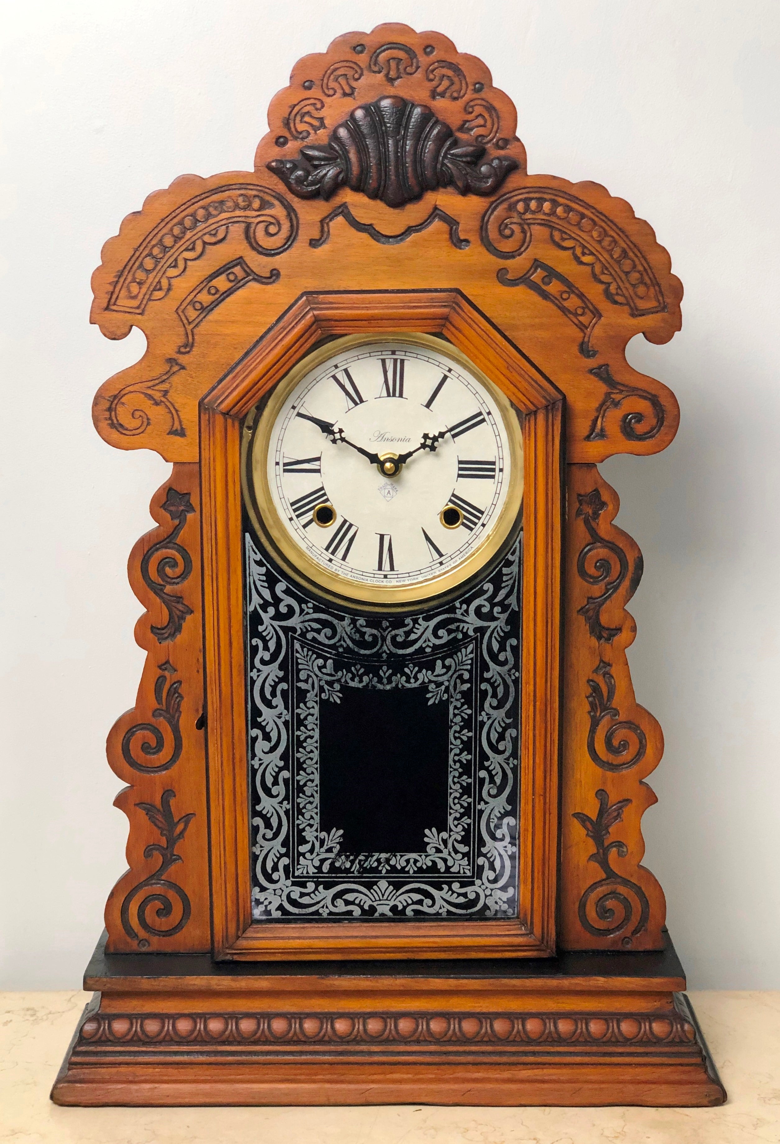 Antique Original Ansonia Cottage Mantel Clock | eXibit collection