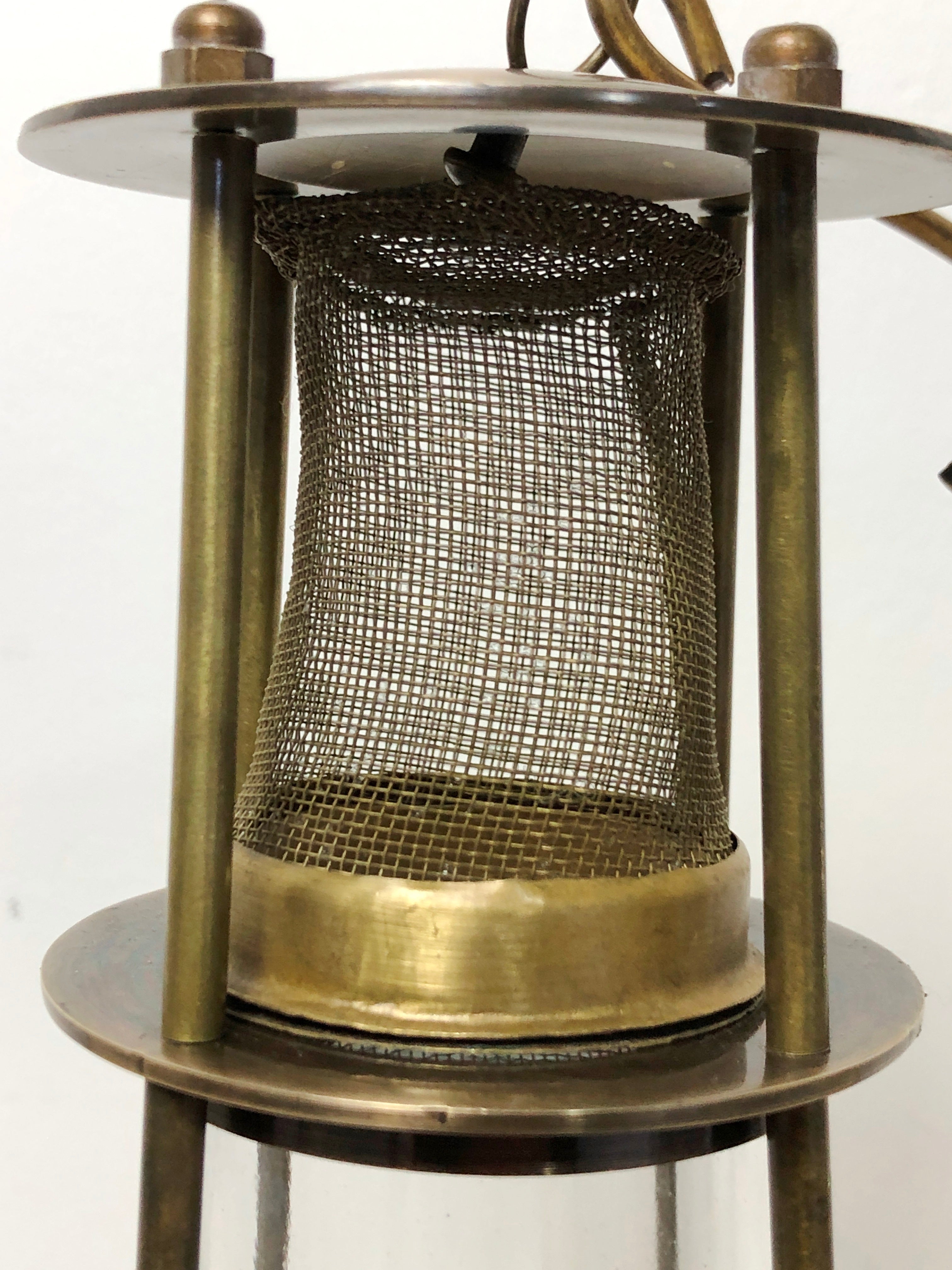 Vintage Bronze Lantern Miners Lamp | eXibit collection