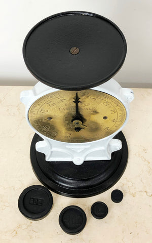 RESTORED Vintage Cast Iron SALTER Kitchen Scale | eXibit collection