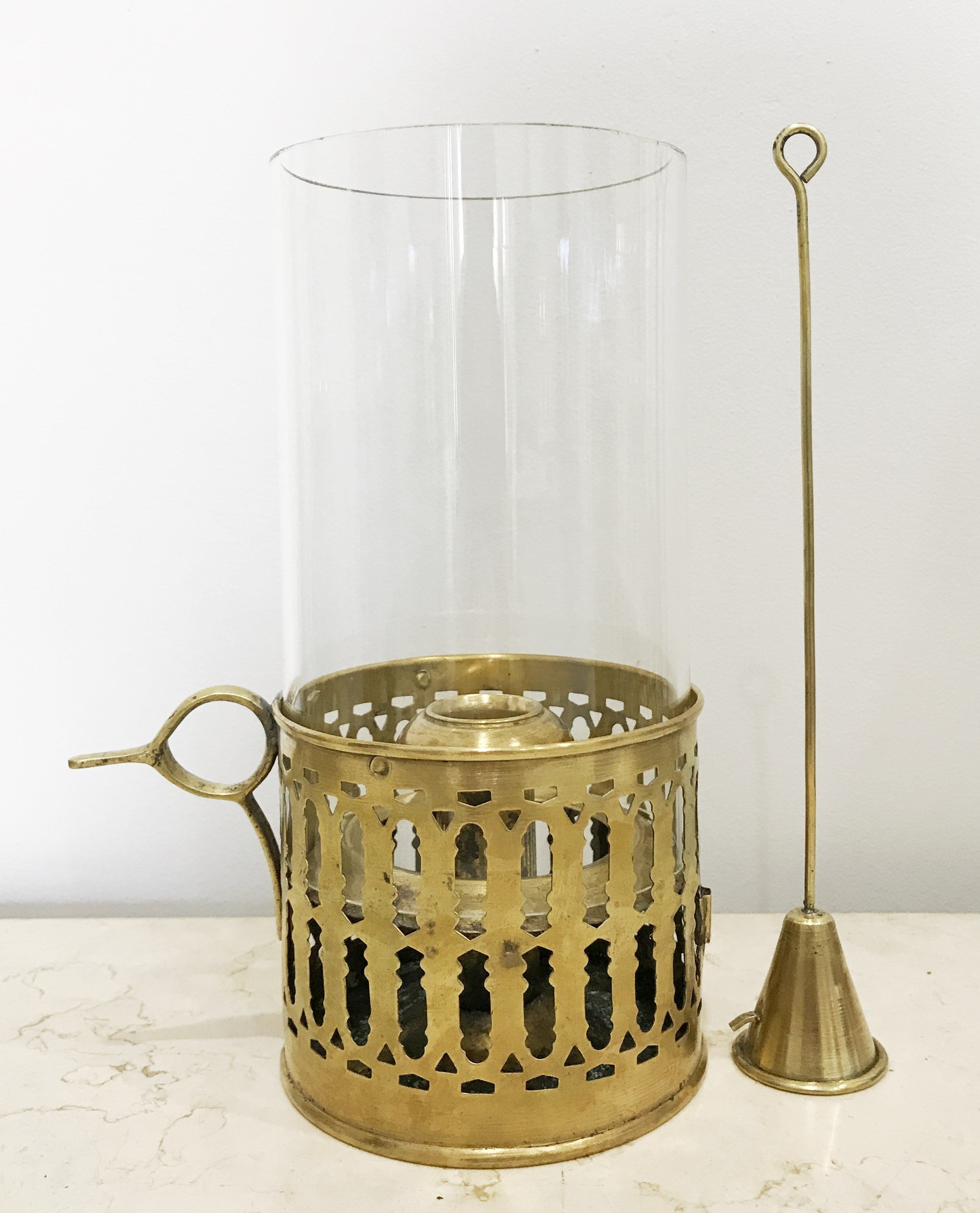 Ornate Brass Candle Lantern Holder | eXibit collection