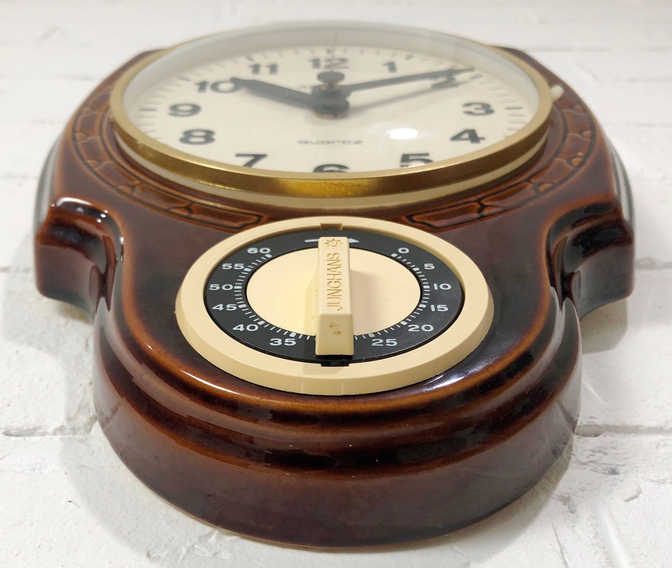 Vintage Junghans Kitchen Timer Quartz Ceramic Wall Clock | eXibit collection