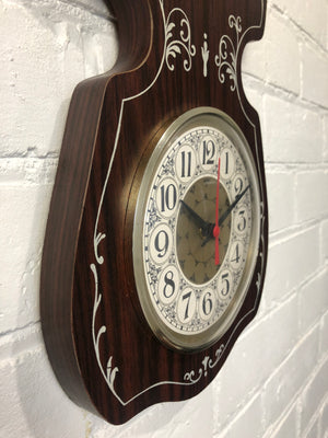 Vintage Banjo Style Wall Clock with Thermometer | eXibit collection