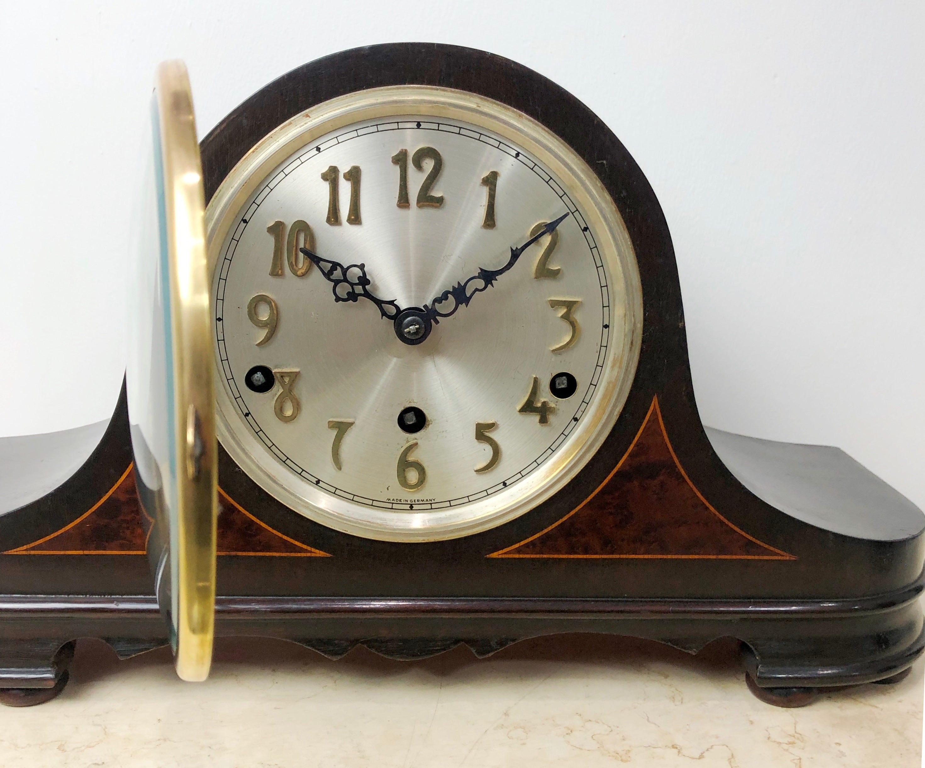 Vintage DRGM German Westminster Hammer Chime Mantel Clock | eXibit collection