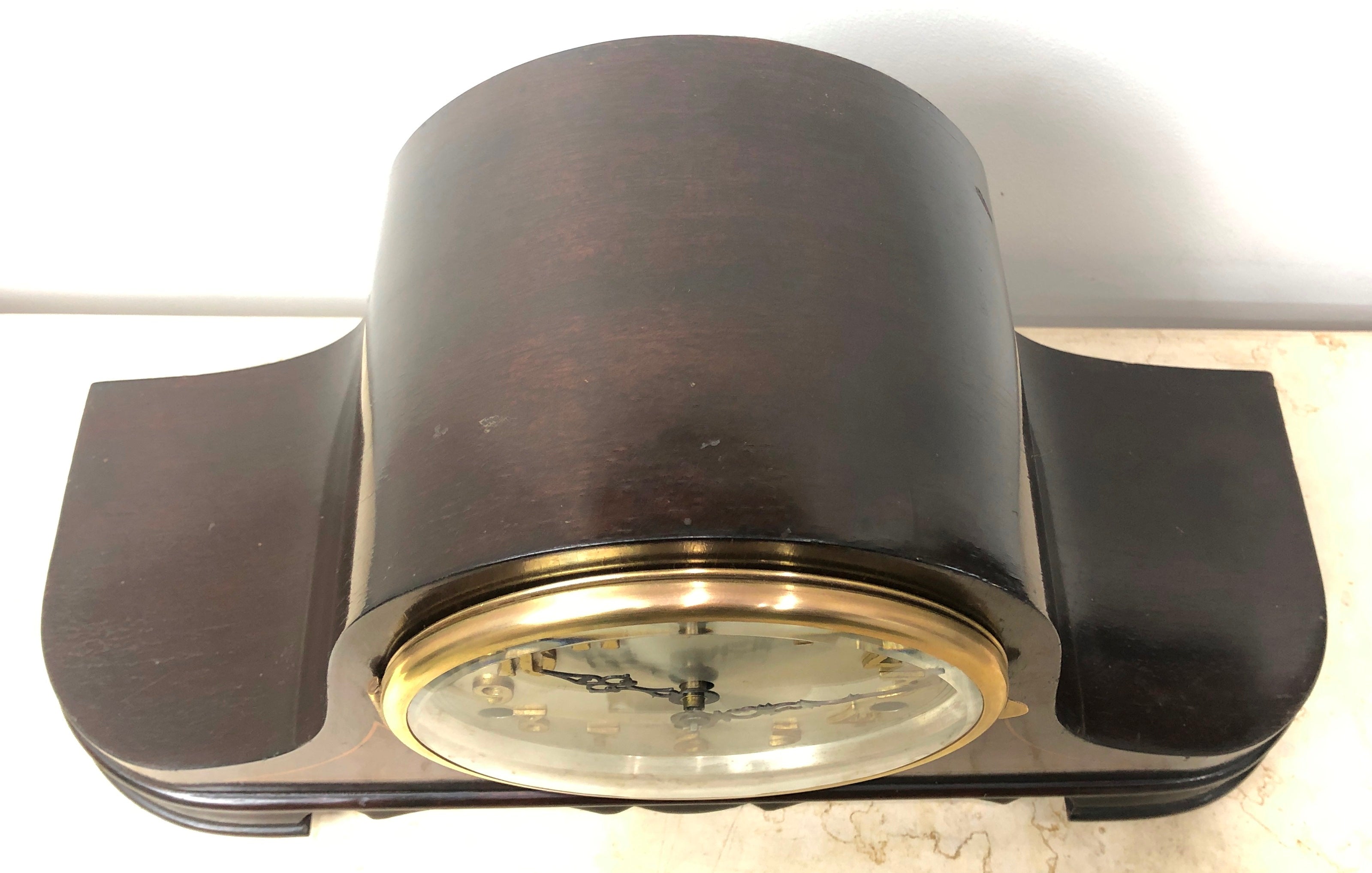 Vintage DRGM German Westminster Hammer Chime Mantel Clock | eXibit collection