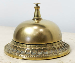 Antique WILSONS Brass Shop Counter Desk Service Bell | eXibit collection