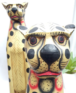 Spotted Cheetah Leopard Cat Sculpture | eXibit collection