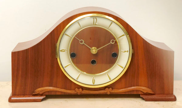 Vintage Franz Hermle Westminster Battery Mantel Clock | eXibit collection