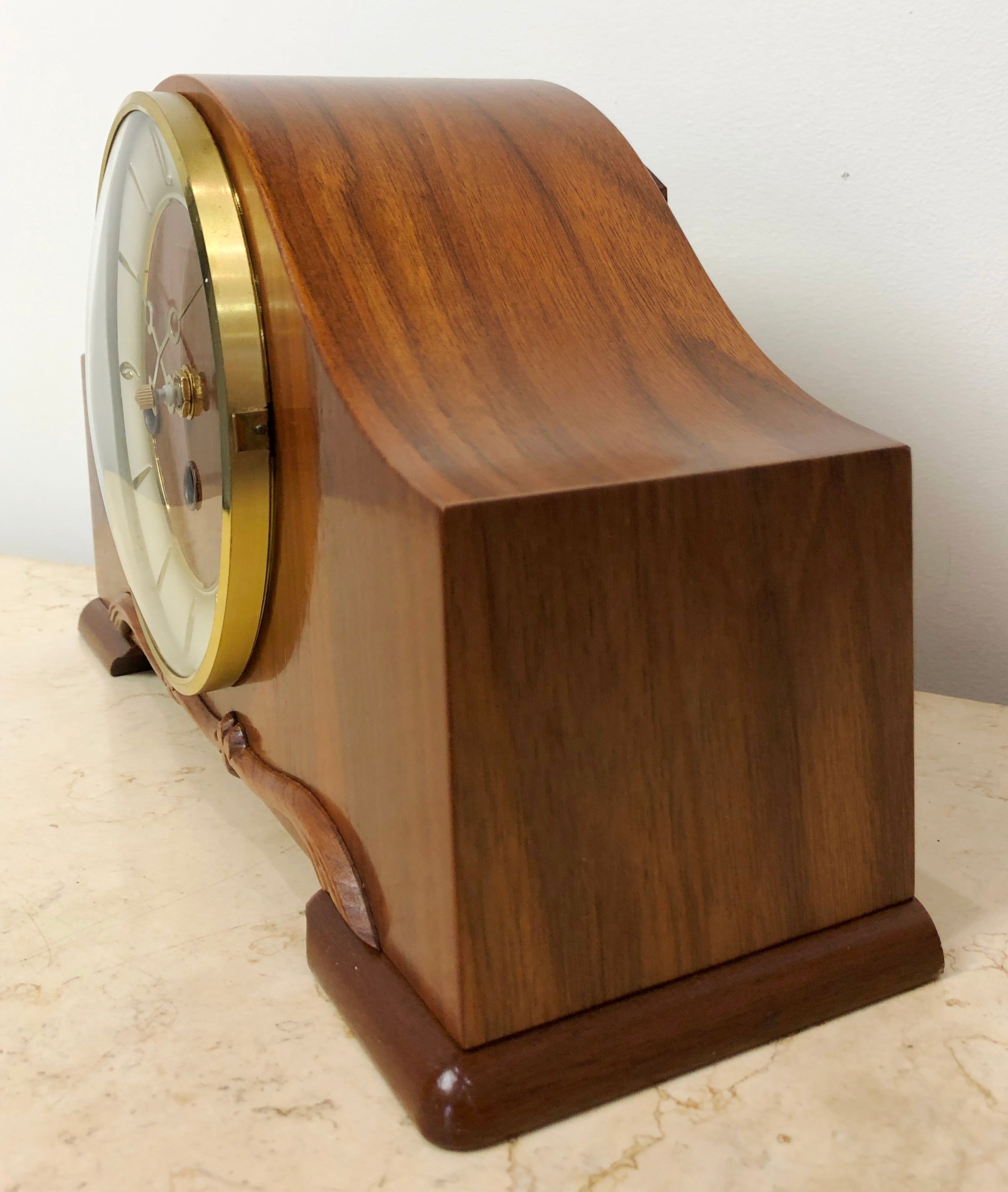 Vintage Franz Hermle Westminster Battery Mantel Clock | eXibit collection