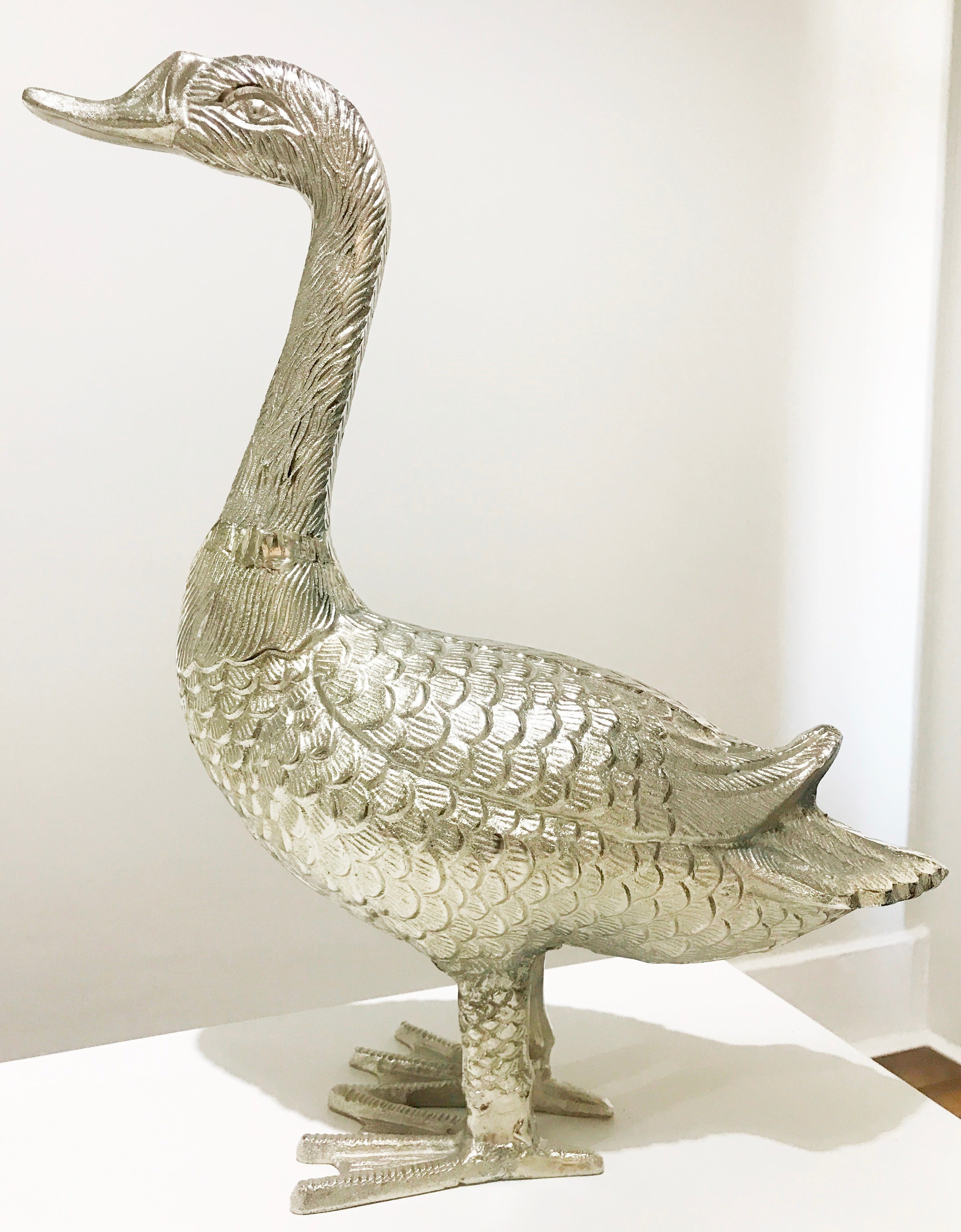 Vintage Sculptured Metal Swan | eXibit collection