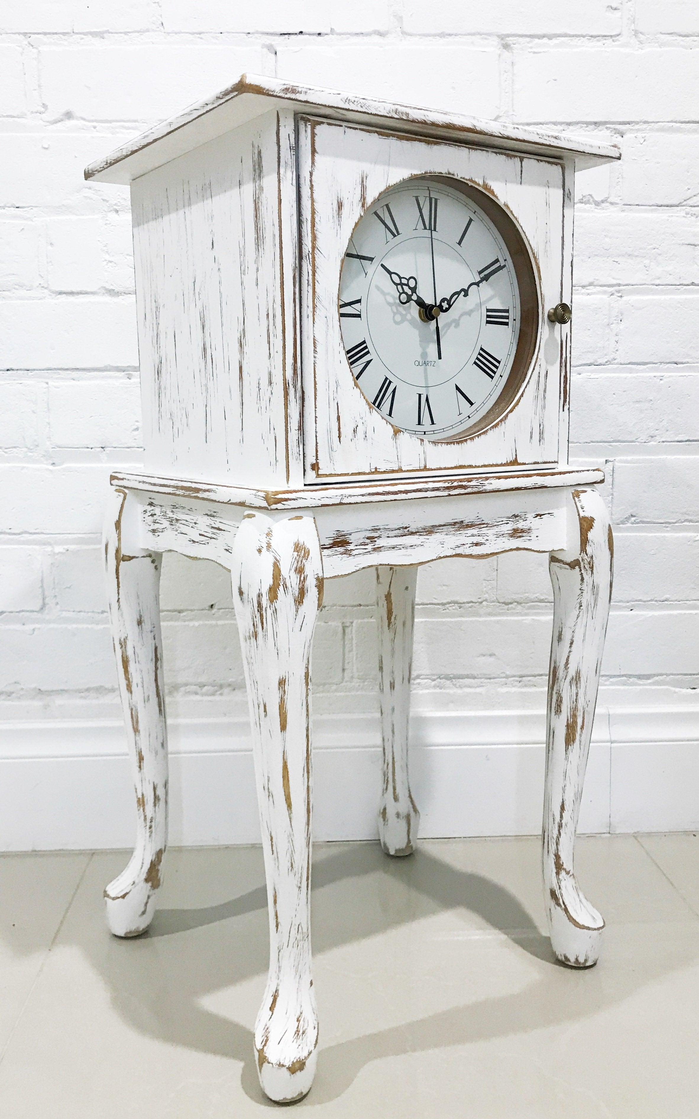 Rustic Style Clock Coffee Side Table | eXibit collection