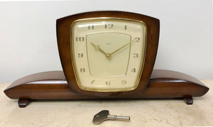 Vintage Smiths Great Britain Hammer on Coil Chime Mantel Clock | eXibit collection