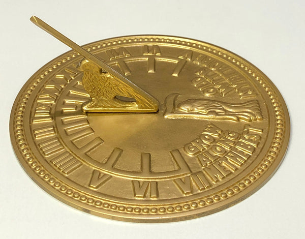 VIntage Solid Brass Outdoor Sundial | eXibit collection