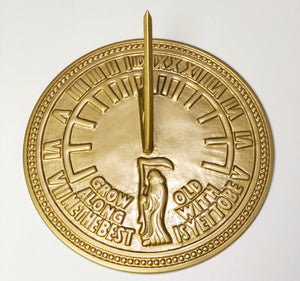 VIntage Solid Brass Outdoor Sundial | eXibit collection