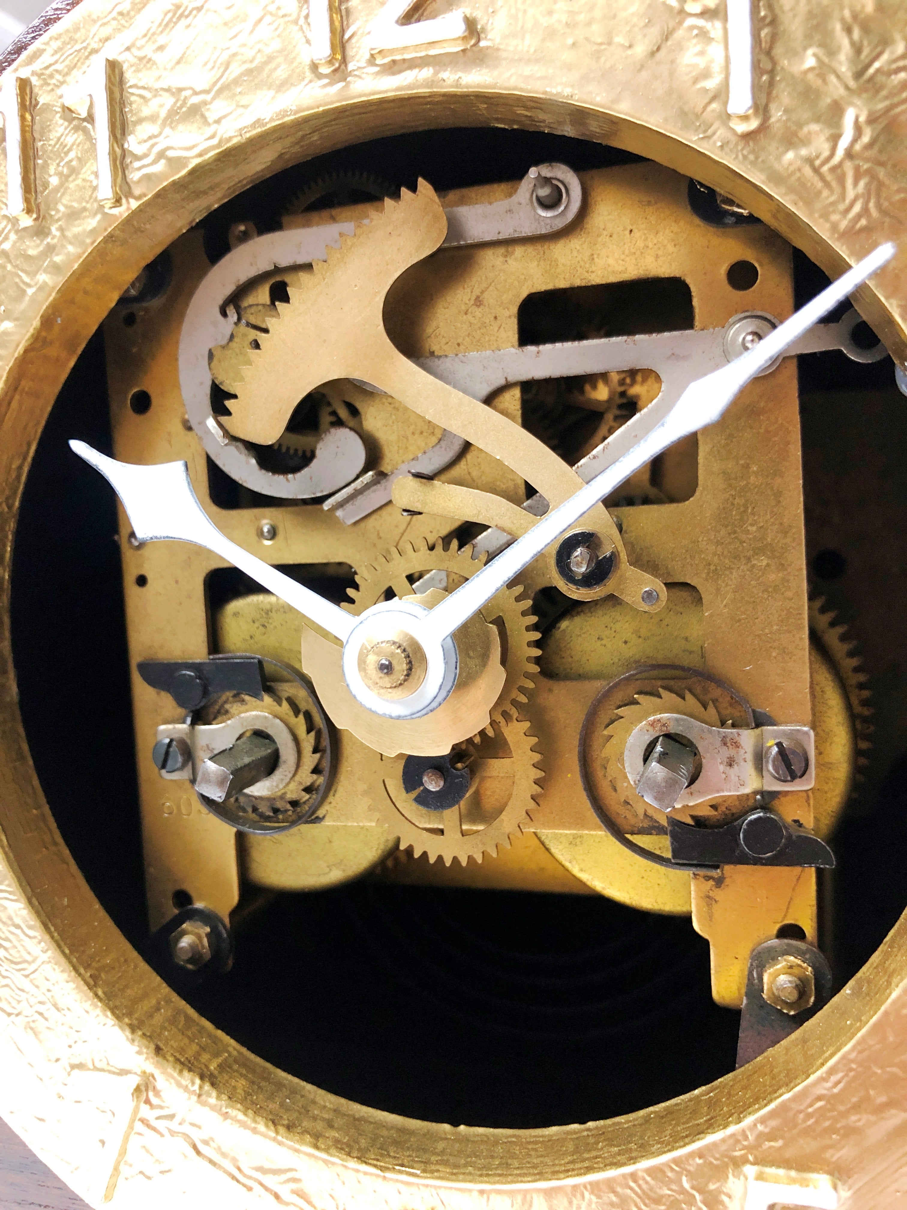 Vintage FMS Napoleon German Chime Skeleton Mantel Clock | eXibit collection