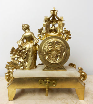 Antique Original Ormolu Spelter French Pendulum Clock | eXibit collection