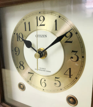 Vintage Westminster Chime Citizen Battery Mantel Clock | eXibit collection