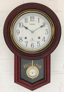 Vintage Regulator BIM BAM Chime Battery Wall Clock | eXibit collection