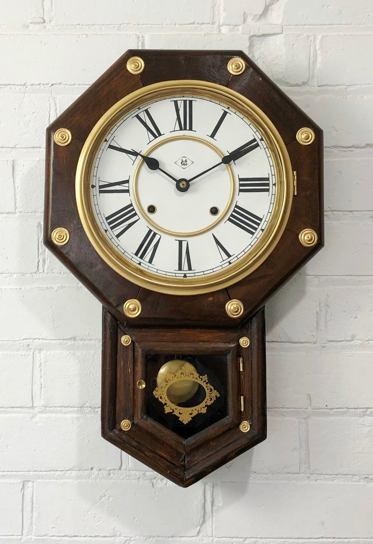 Antique Original MEIJI Pendulum Chime Wall Clock | eXibit collection