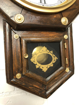 Antique Original MEIJI Pendulum Chime Wall Clock | eXibit collection