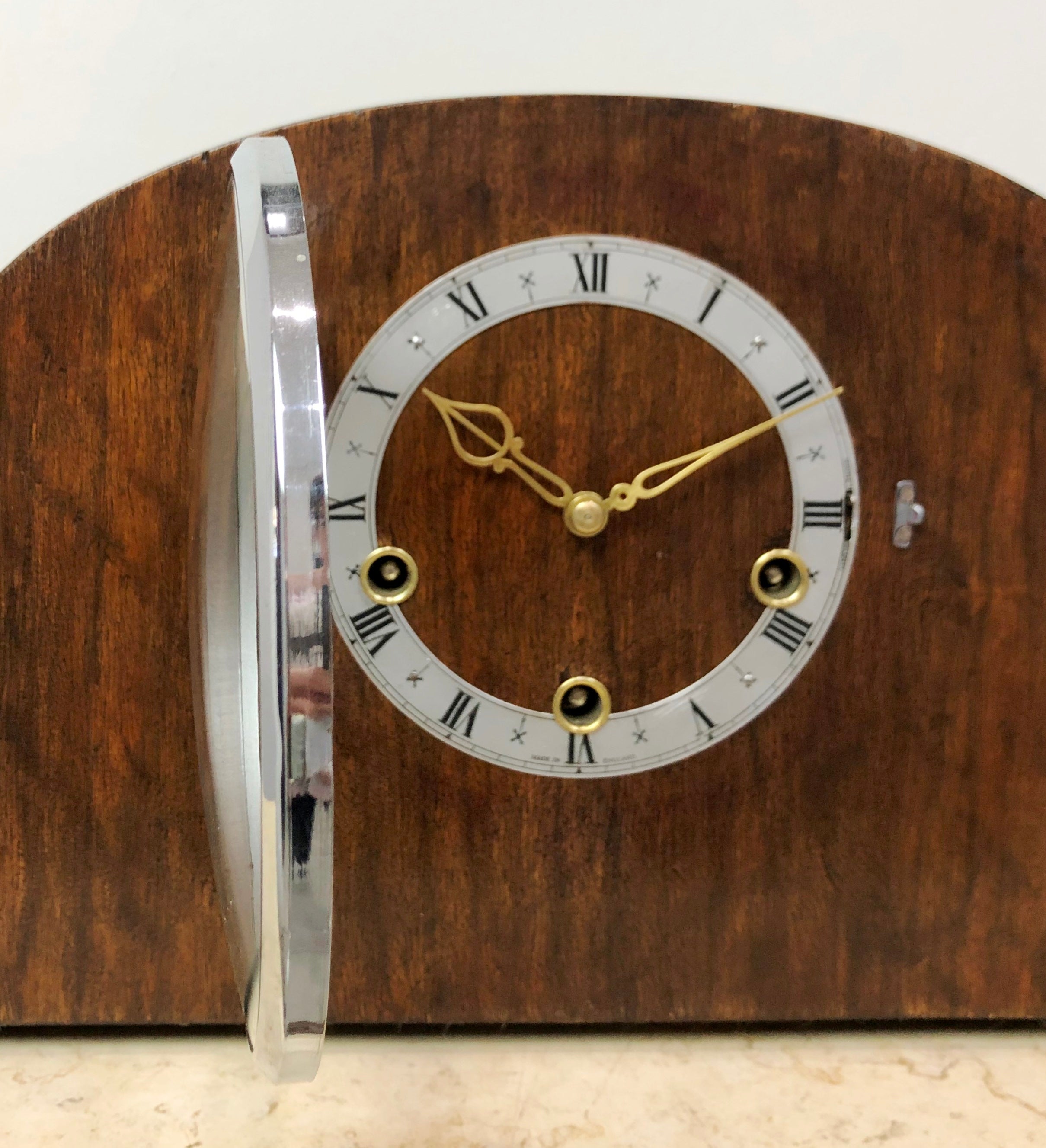 Vintage Westminster Chime Hammer on Rods England Mantel Clock - eXibit collection