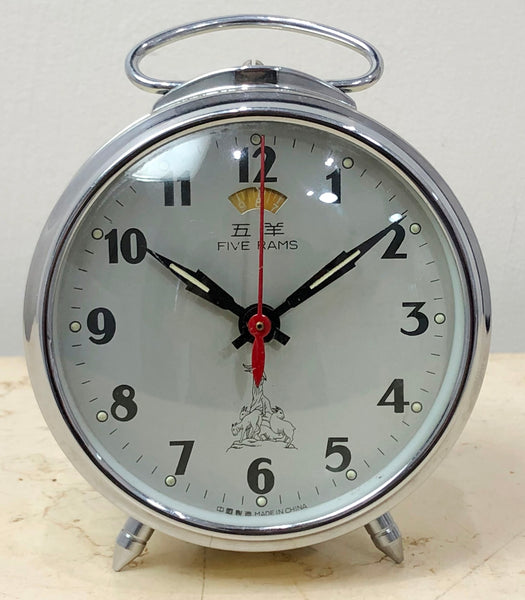 Vintage Five Rams China Alarm Desk Clock | eXibit collection