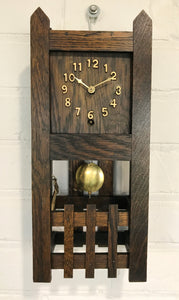 Antique SESSIONS Gothic Oak Wall Clock | eXibit collection