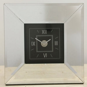 Beveled Mirror Clock #855 {battery}