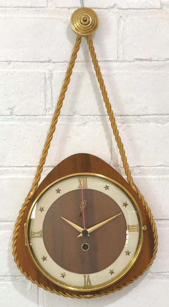 Vintage EJU Maritime Ship Rope Battery Wall Clock | eXibit collection