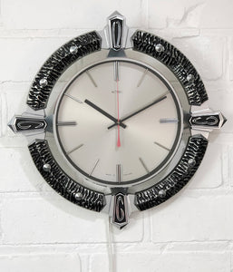 Vintage Starburst METAMEC Electric Wall Clock | eXibit collection