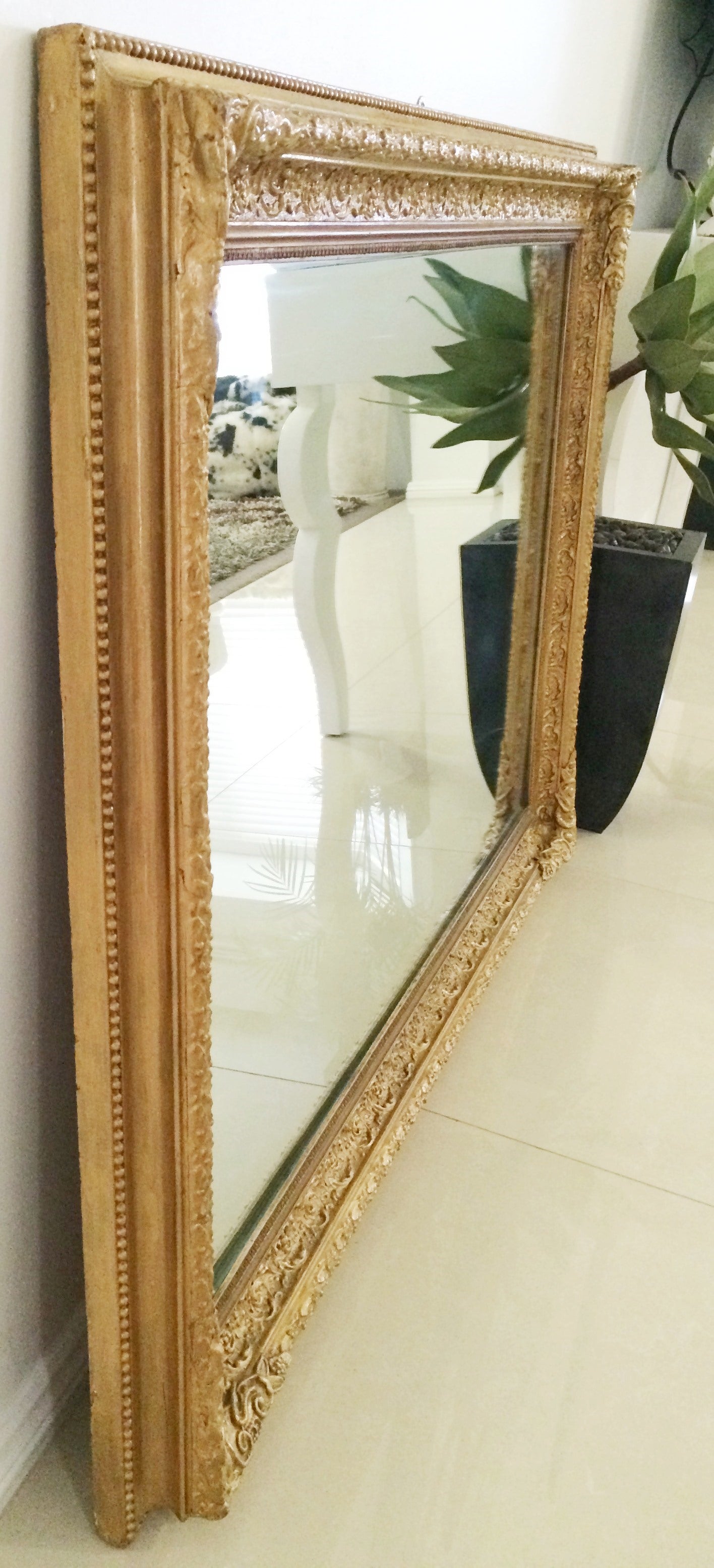 HUGE Vintage Ornate Gold Wall Mirror | eXibit collection