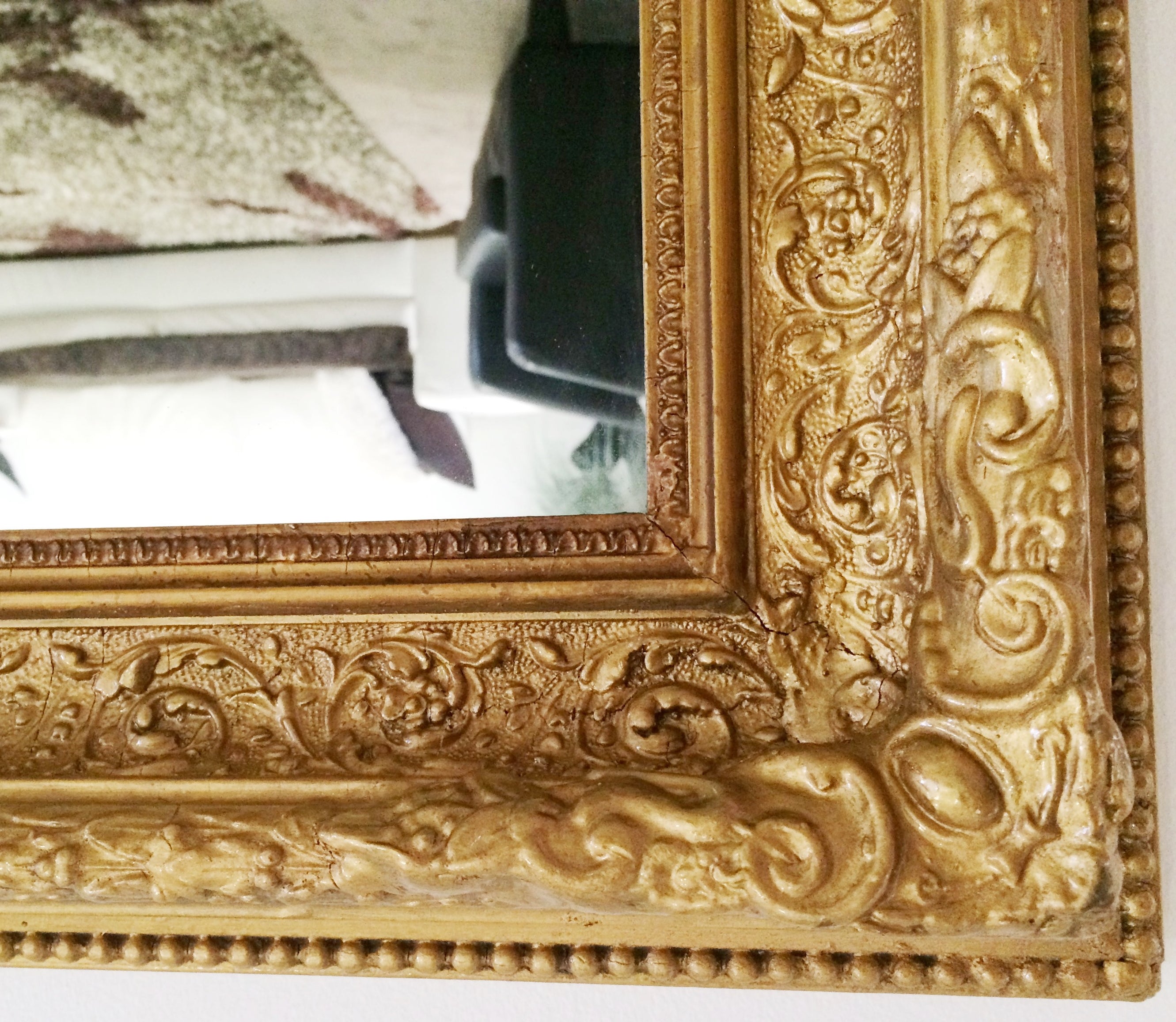HUGE Vintage Ornate Gold Wall Mirror | eXibit collection