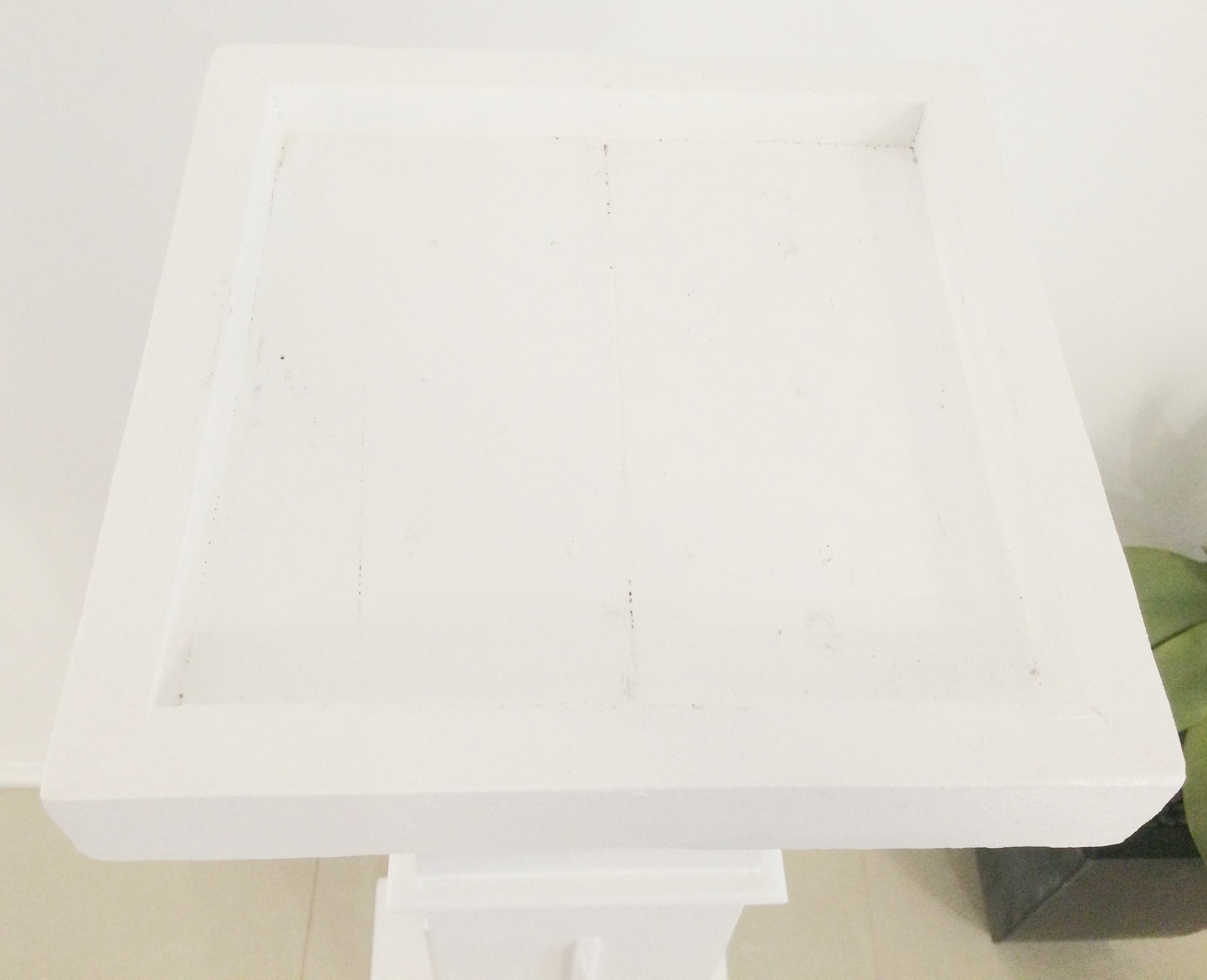 VINTAGE Wooden White Pedestal Stand  | eXibit collection