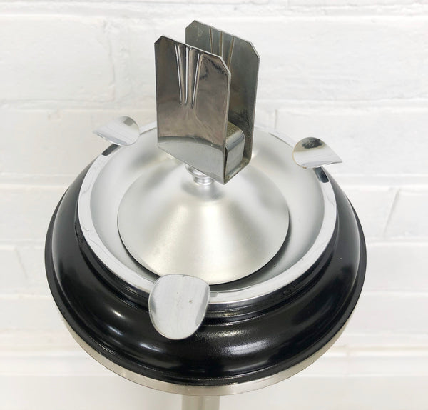 Vintage Bakelite & Chrome Ash Tray Smokers Stand | eXibit collection