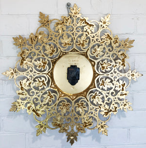 Vintage NEW HAVEN Starburst Ornate Wall Clock | eXibit collection