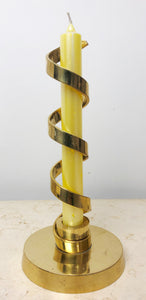 Vintage Brass Spiral Skeleton Candle Holder | eXibit collection