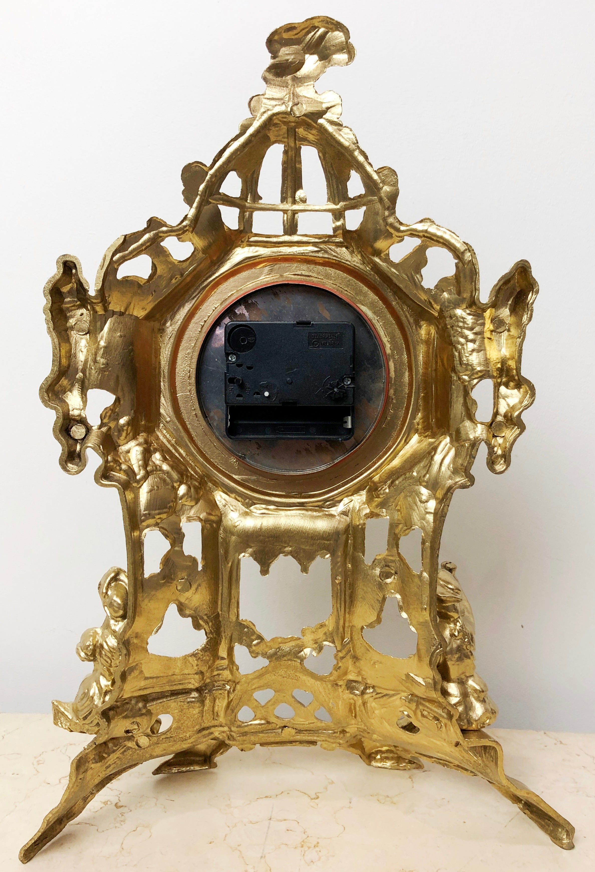 Vintage Original Brass GERMAN Mantel Clock | eXibit collection