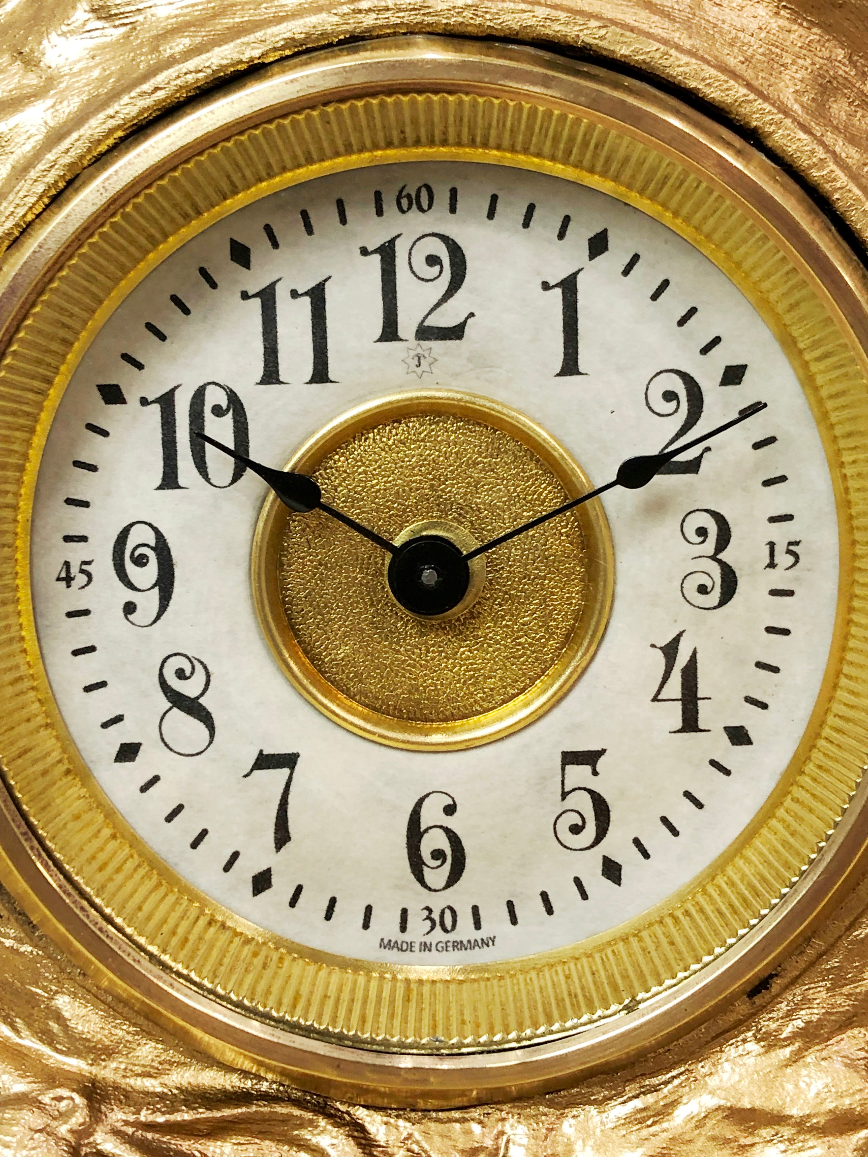 Antique STAG Figural Spelter Junghans Mantel Clock | eXibit collection