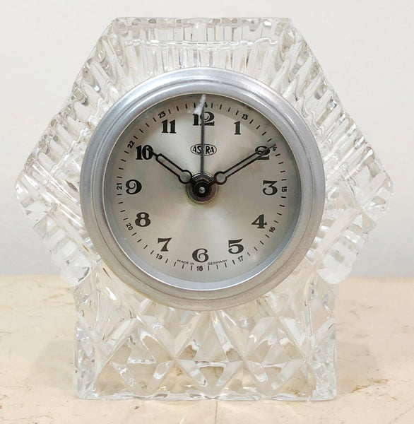 Vintage ASTRA French Crystal Desk Alarm Clock | eXibit collection