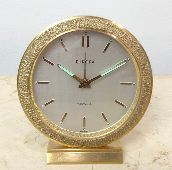 Vintage EUROPA German Alarm Bedside Desk Clock | eXibit collection