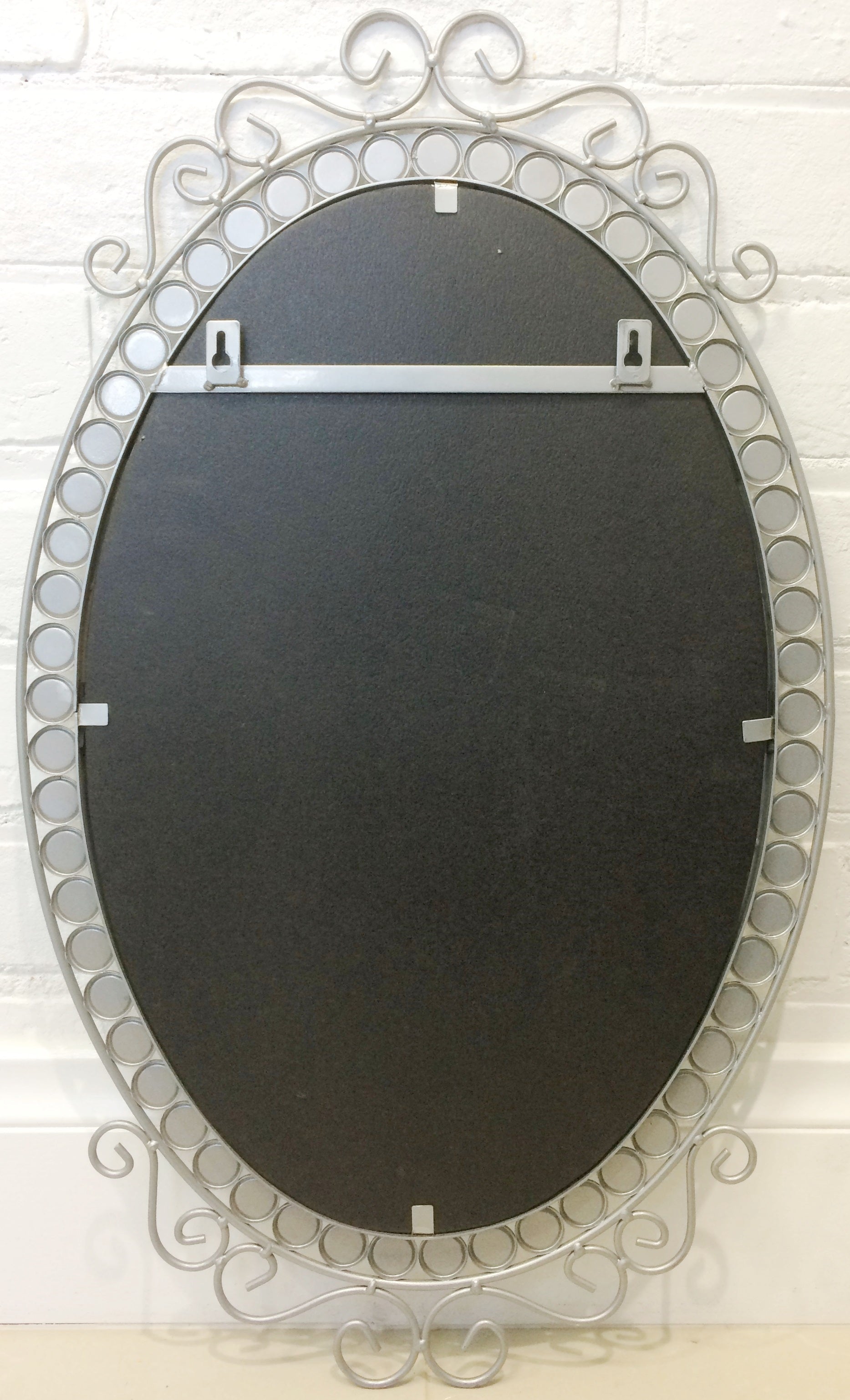 Silver Ornate Oval Mirror | eXibit collection