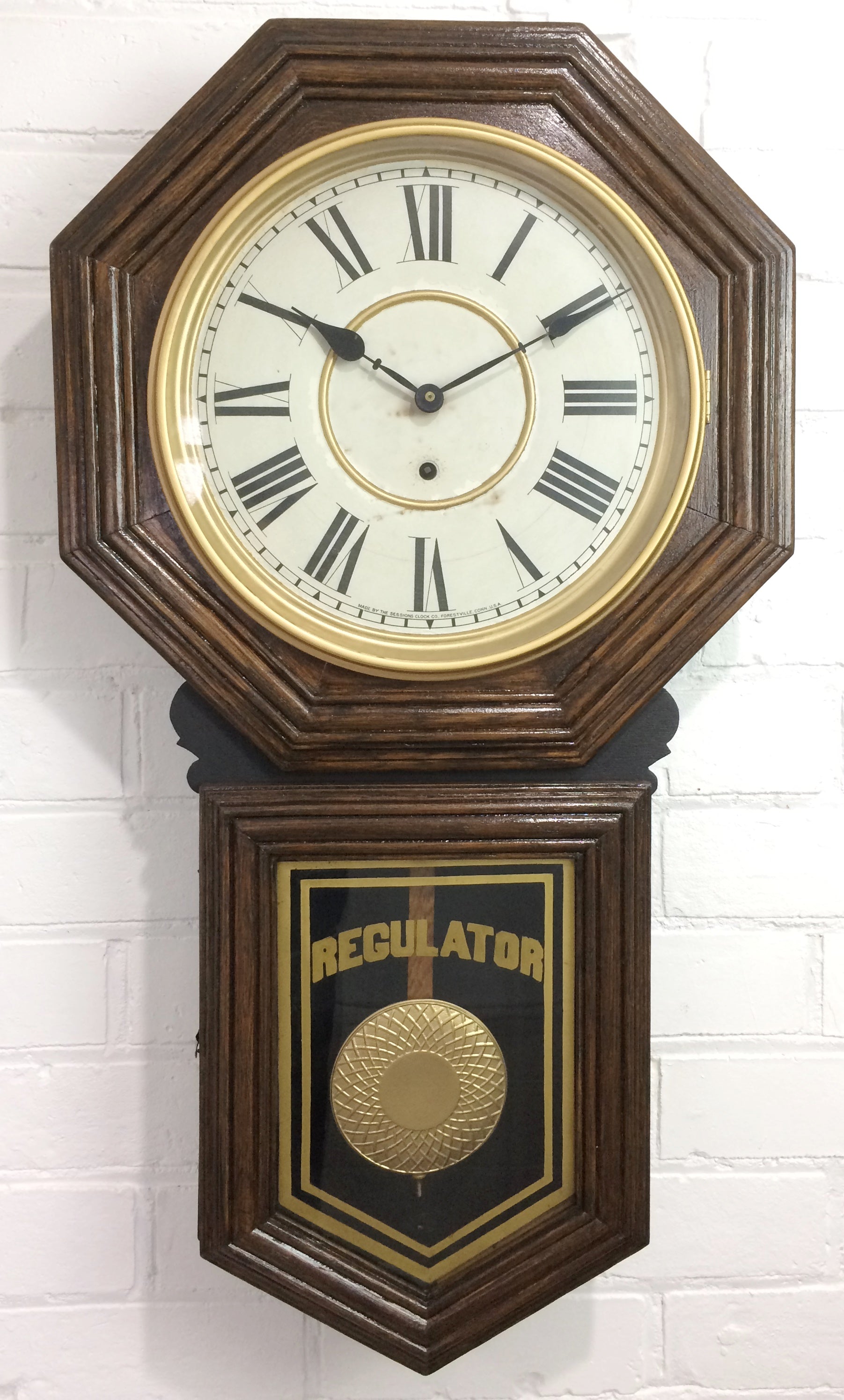 HUGE Antique SESSIONS Wall Clock | eXibit collection