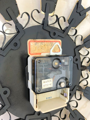 Vintage MANIX Starburst Battery Wall Clock | eXibit collection