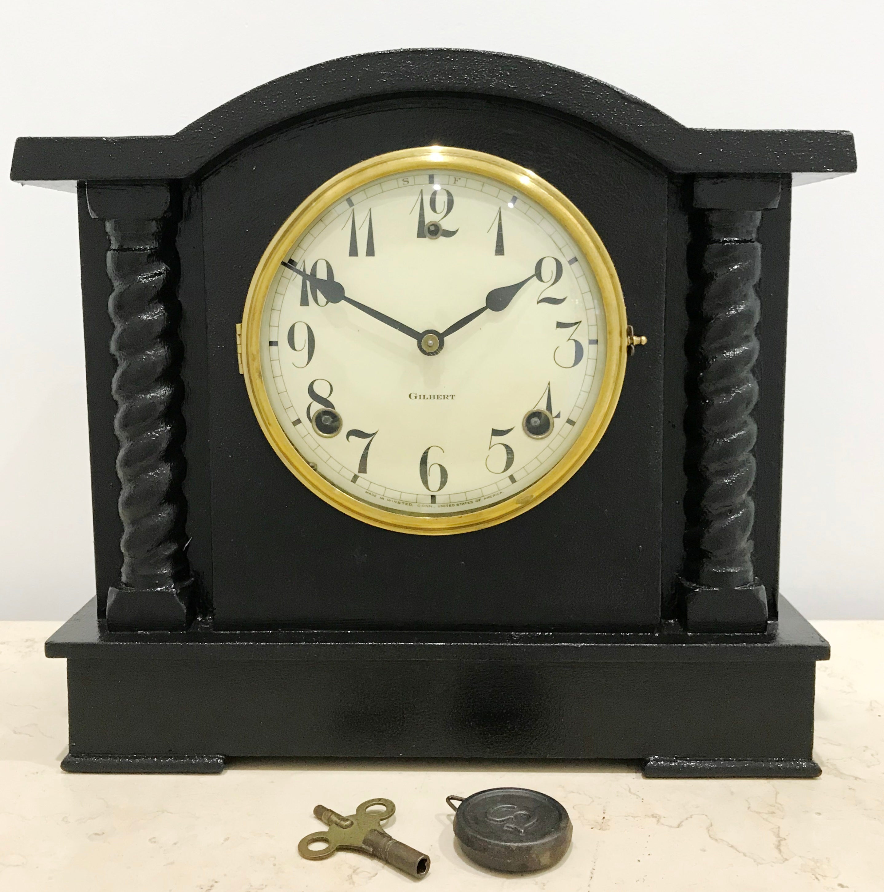 Restored Original Gilbert Mantel Clock | eXibit collection