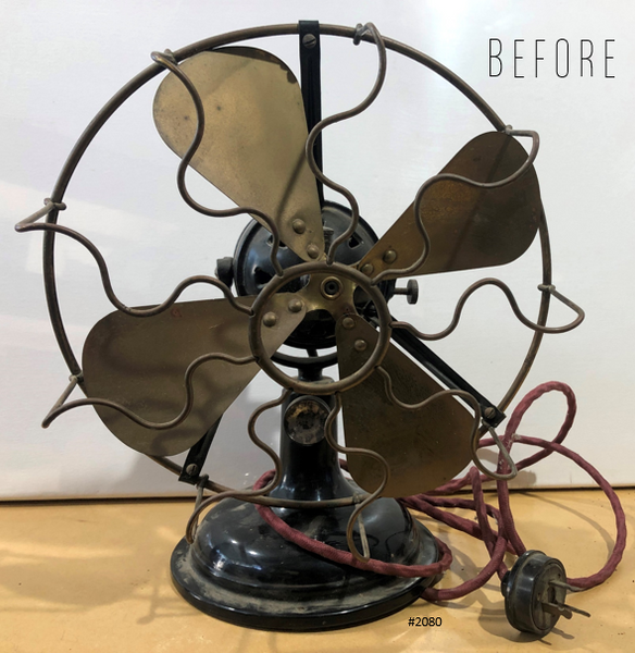 Vintage Cast Iron UNIVERSAL Italy Brass Fan | eXibit collection