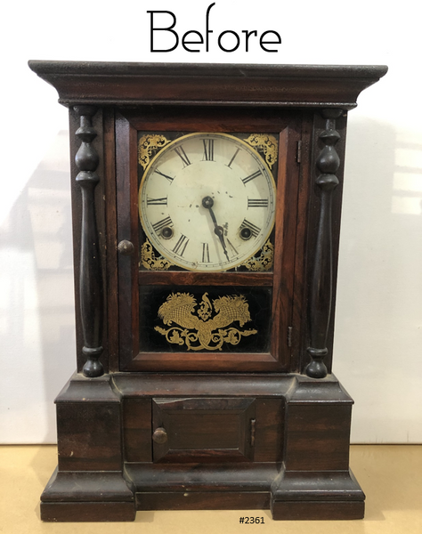 Antique Atkins Hammer on Coil Chime Mantel Clock | eXibit collection