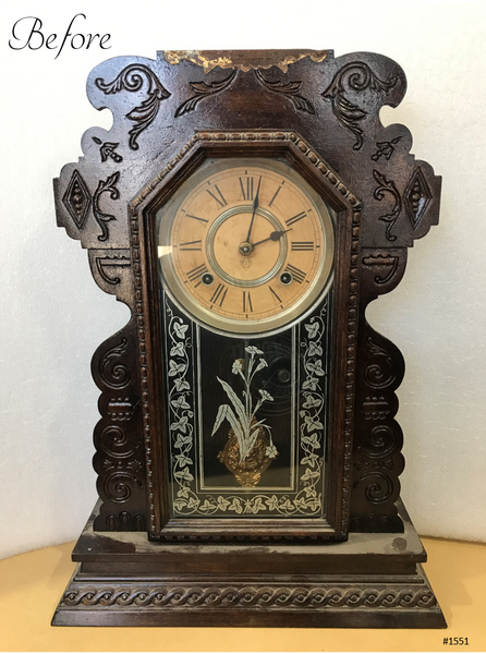 Antique Ansonia Kitchen Quartz Battery Mantel Clock | eXibit collection