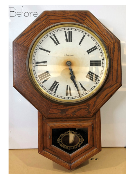 Antique ANSONIA Drop Dial Octagon Wall Clock | eXibit collection